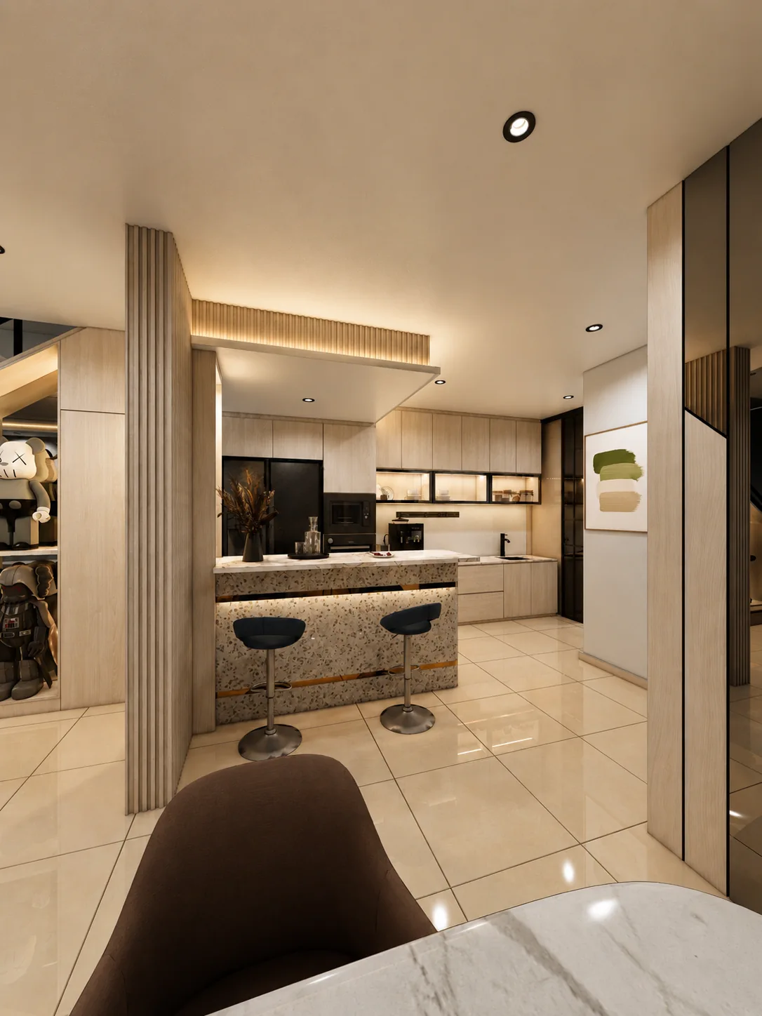 Camar 8 kitchen approach