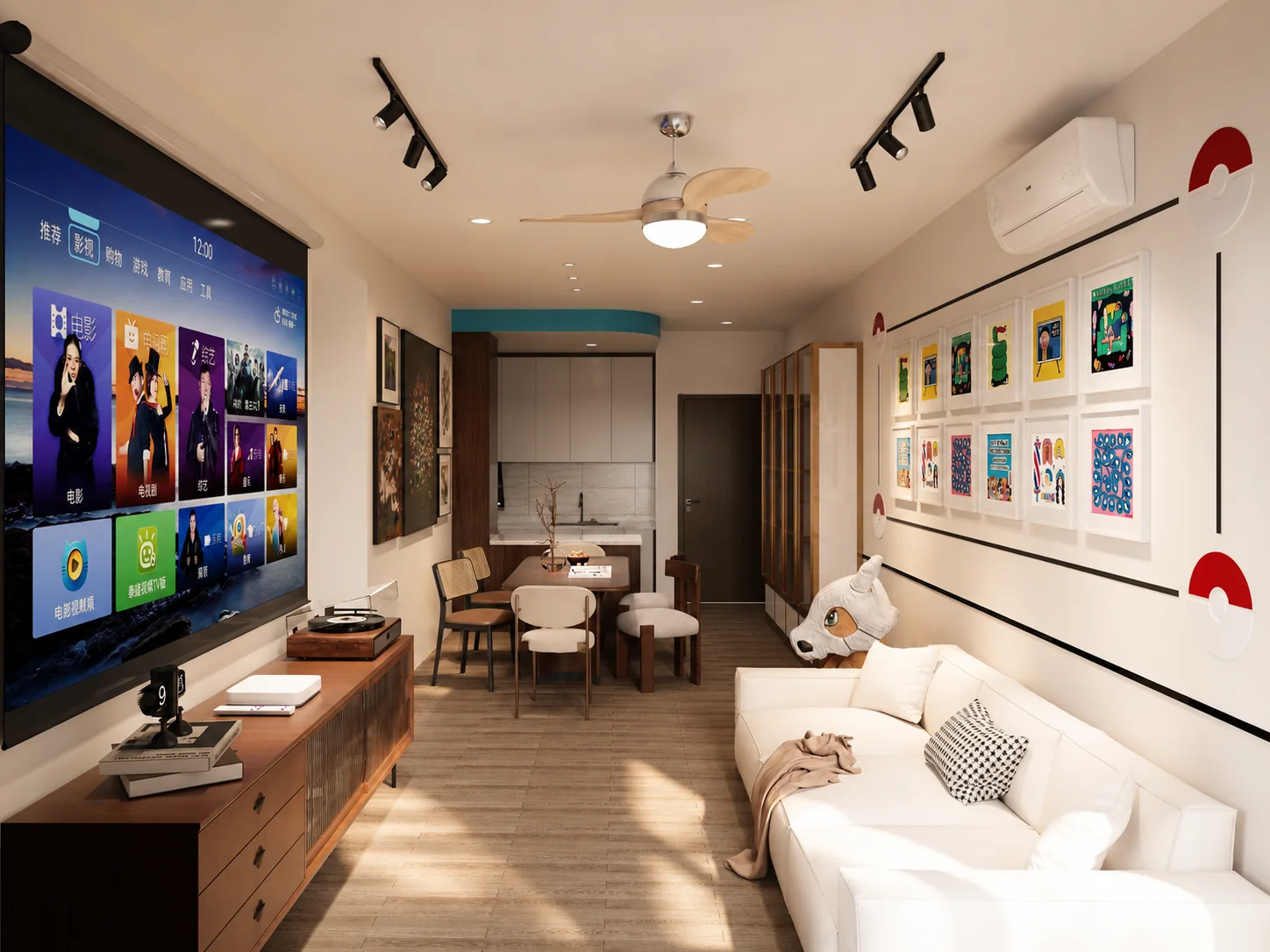 M Minori living dining and gallery wall design